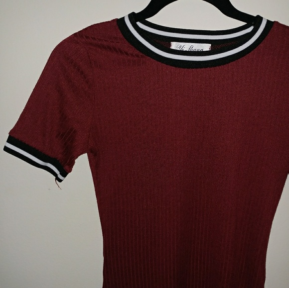 Maroon Mini Dress - Picture 2 of 4